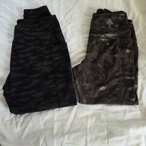 Avia & REEBOK Camouflage Leggings - Black and Gray